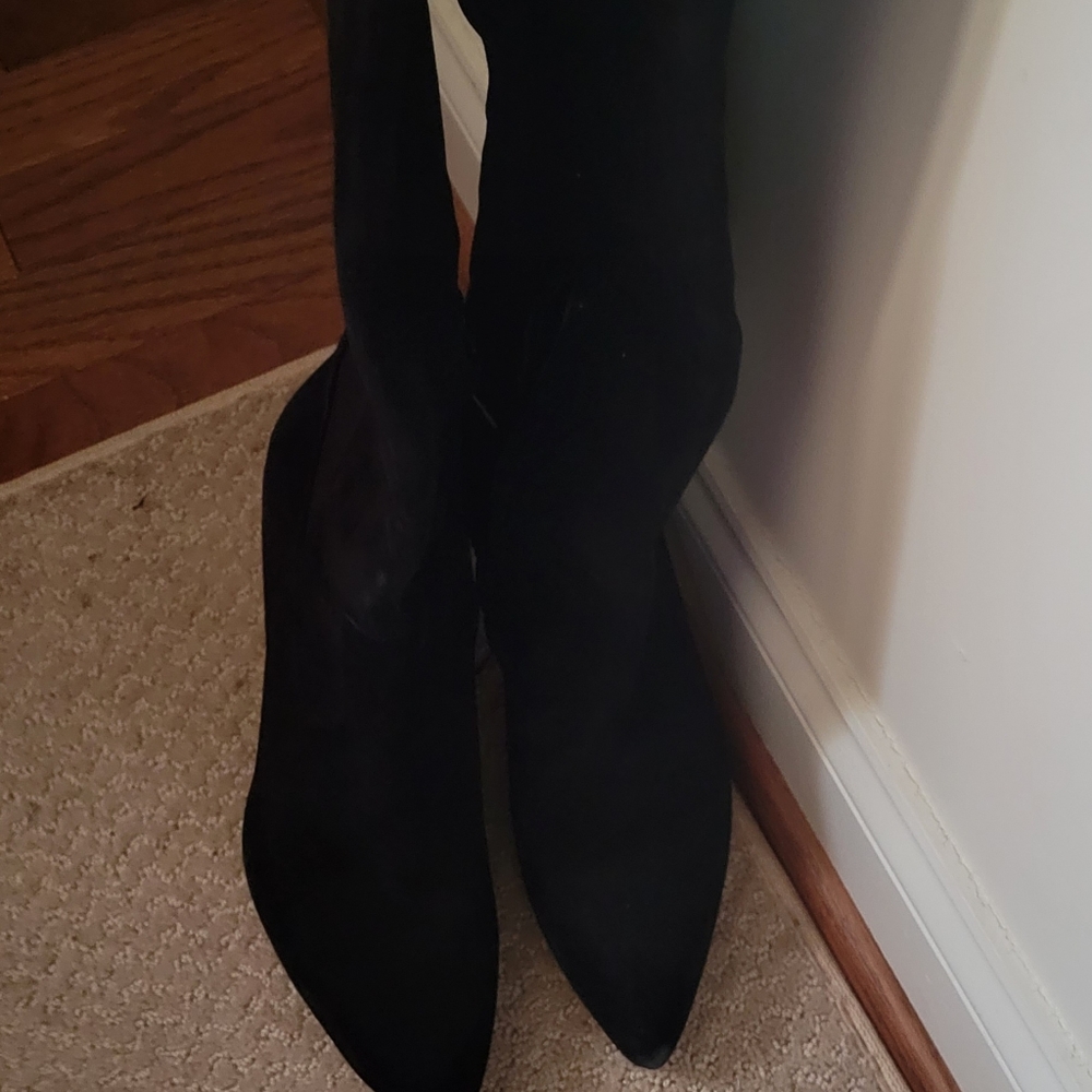 Classy Chic Sam Edelman Black Suede Boots 8M - Picture 7 of 7